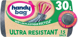 Handy Bag, sacs poubelle 30L (15 sacs) à 2,03€ chez Amazon
