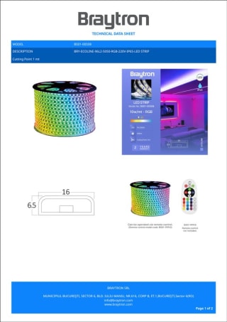 Braytron LED lichtslang (100 m, RGB, 10W/m) voor €5,91 bij Bol