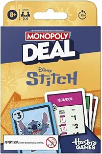 Juego de Cartas Monopoly Deal: Edición Disney Stitch por 7.26€
