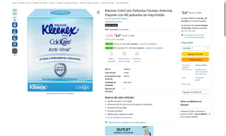 Pañuelos Kleenex 80uds por $34 | Descuento Amazon