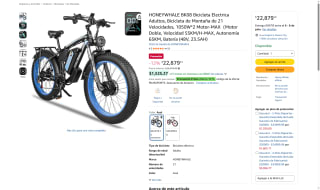 Bici Eléctrica HONEYWHALE BK08 por $22,879 | Amazon