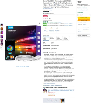 Govee Tira LED 5M RGBIC por $376 | Oferta Amazon