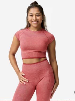 Domyos Crop-Top Musculación Mujer Rojo-Rosa por 14.99€