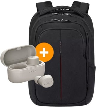Samsonite Guardit 3.0 Rugzak 17.3 inch + Yamaha TW-E3C oordopjes voor €89