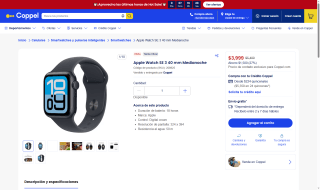 Apple Watch SE 3 40mm por $3,999 | Coppel