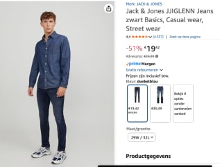 Jack & Jones Glenn Original heren jeans voor €19,42 bij Amazon