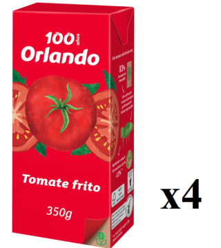 4 x Orlando Tomate Frito Clásico Brik 350g por 3.02€