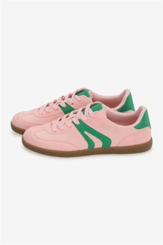 Roze sneakers met groenaccenten voor €13,50 bij Bel&Bo