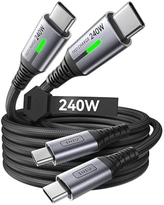 INIU 240W USB C-PD-snellaadkabel, [2-pack 2m] voor €6,59 bij Amazon