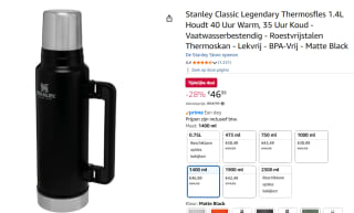 Stanley Classic Legendary Thermosfles 1.4L Lekvrij voor €46,99 bij Amazon