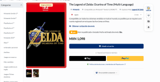 The Legend of Zelda: Ocarina of Time por $1,098 | Play-Asia