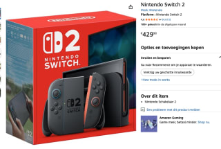 Nintendo Switch 2 - Zwart voor €429 bij Amazon België