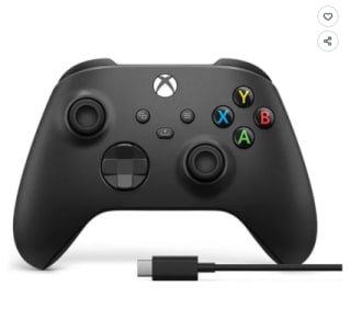 Manette de jeu + câble USB-C Xbox Sans fil, Noir à 63,58€