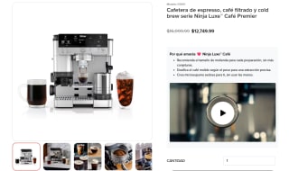 Cafetera de Espresso Ninja Luxe Café Premier por $8,798
