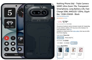 Nothing Phone (4a) 256GB voor €379 bij Amazon