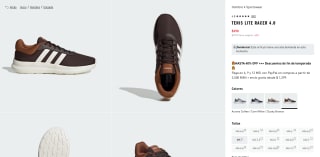 Tenis Adidas Lite Racer 4.0 por $390