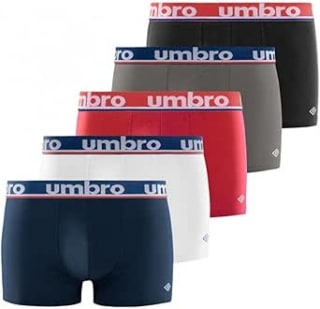 Pack 5 Boxers Umbro Hombre 100% Algodón varios colores por 13.93€