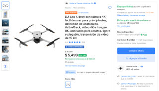DJI Lito 1 4K 8K por $5,224 | Oferta Mercado Libre