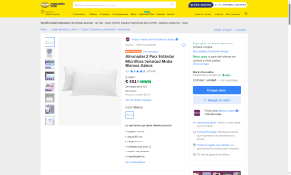 Almohadas 2 Pack Microfibra Densidad Media por $184 | Ahorro Mercado Libre