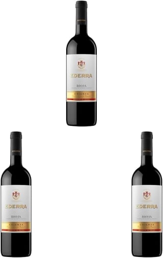 3 botellas Ederra Crianza Vino tinto DO Rioja, 100% Tempranillo -75cl por 14,97€