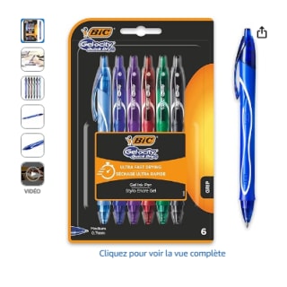 BIC Gel-ocity Quick Dry - Stylos-Gel Rétractables à 16,54€