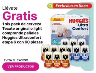 Six Tecate Gratis con Huggies Ultraconfort Etapa 6 y más promos en Soriana