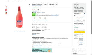 Riunite Lambrusco Rosé 1.5lt por $163 | Oferta Amazon