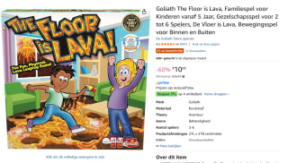 The Floor is Lava voor €10 bij Amazon