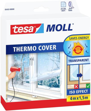 Tesamoll Thermo Cover Raamisolatiefolie 4m x 1,5m voor €3,87 bij Amazon