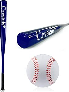 Crystals 32-Inch Aluminium Baseball Bat (Blue / Red/ Silver / Black) - Heavy Duty Me