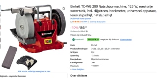 Einhell Elektrische Natslijpmachine TC-WG 200 Incl. Slijpsteen voor €76,42 bij Amazon