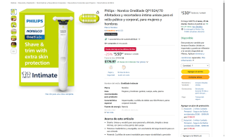 Afeitadora Philips OneBlade QP1924/70 Blanco por $531| Amazon