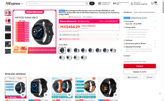 Smartwatch Haylou Solar Lite 2 por $438 | AliExpress