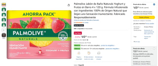 Jabón Palmolive Naturals 4 Pack por $49 | Oferta Amazon