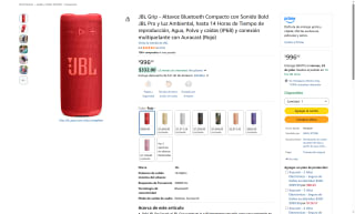Altavoz Bluetooth JBL Grip por $996 | Oferta Amazon