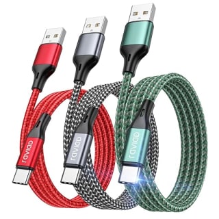 RAVIAD Cable USB C [3Pack 2M] Cable USB C Carga Rápida por 7,59€