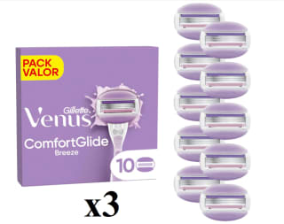 3 Packs de 10 Recambios de Gillette Venus Comfortglide Breeze de 3 Hojas por 51.26€