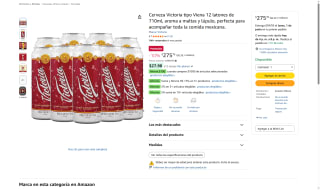Cerveza Victoria 12 latones por $276 | Oferta Amazon