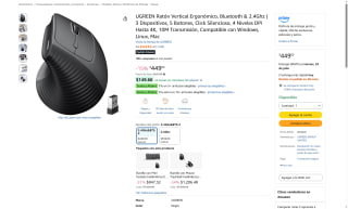 Ratón Vertical Ergonómico UGREEN por $367 | Amazon