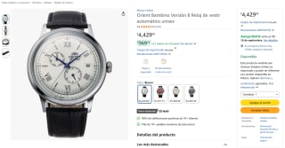 Reloj Orient Bambino Versión 8 por $4,430 en Amazon
