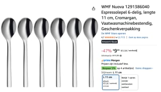 WMF Nuova - Espresso Koffielepels - 6-delig voor €9,999,45bij Amazon