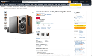 Bocinas Edifier 2.0 R1280T por $2299 | Oferta Amazon