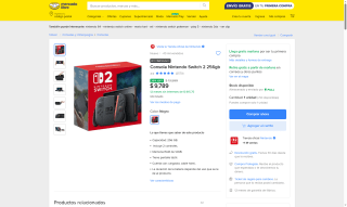 Nintendo Switch 2 256GB por $7,189 | Mercado Libre (Santander)