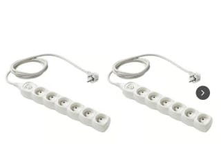 KOPPLA Bloc multiprise 6pr+interrupteur, blanc pour 11,99€