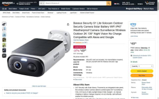 Baseus Security S1 Lite Solocam — 2K Outdoor Solar Camera voor € 49,99 bij Amazon.nl