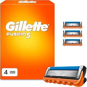 Gillette Fusion5 Cuchillas de Afeitar Hombre, Pack de 4 por 10,67€