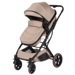 2-in-1 meegroei kinderwagen - taupe voor €99 bij de Action
