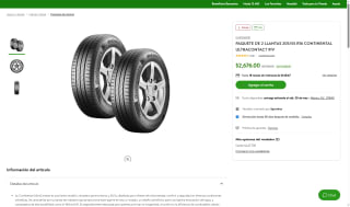 Llantas Continental UltraContact 205/55 R16 por $4,551 | Bodega Aurrera (BBVA MSI)