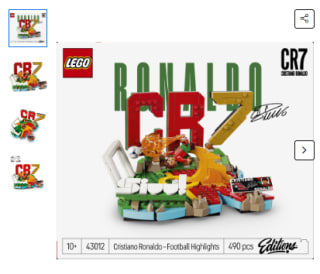 Sélection de sets Lego editions en promotion - EX RONALDO à 23,99€