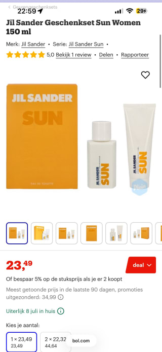 Laagste prijs: de virale Jil Sander Sun giftset